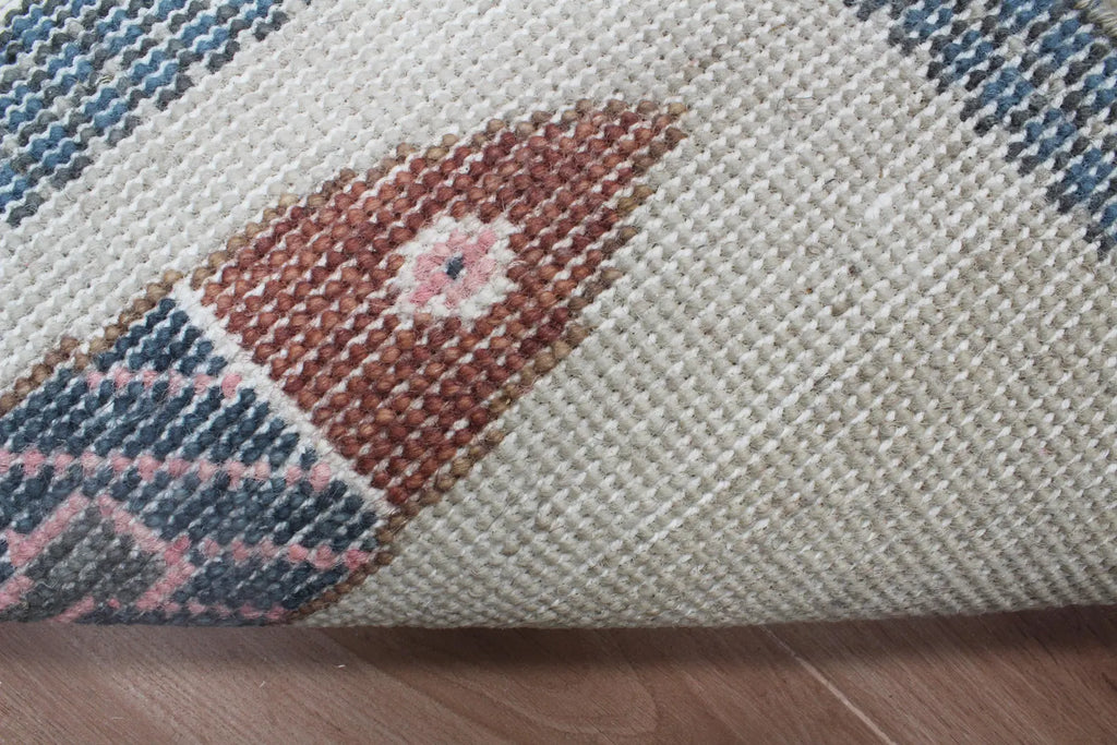 Coastal Koi Fish Hand Knotted Wool Runner Rug - Custom Size Nautical Hallway Runner for Beach House Entryway & Kitchen