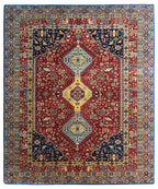 Handmade Traditional Persian Oriental Area Rug | Royal Vintage-Inspired NZ Wool & Silk Carpet | 4x6, 5x8 & Runner Sizes | Luxury 14/14 Knot Count