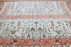 Hand-Knotted Tree of Life Wool Area Rug | Muted Sage Green & Terracotta Custom Size Rug | Handcrafted in India