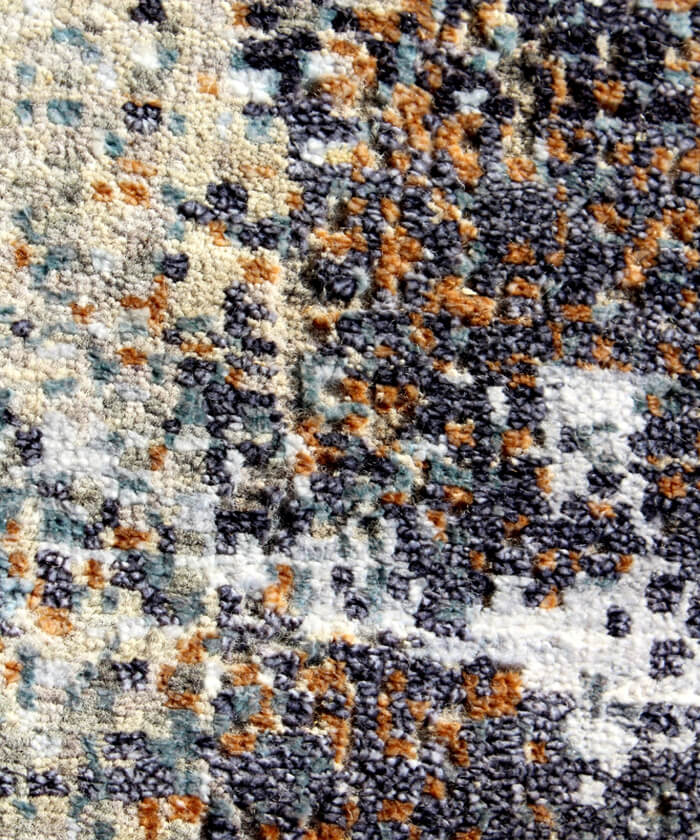 Hand Knotted Modern Abstract Area Rug | Luxury Wool & Bamboo Silk Contemporary Designer Carpet for Living Room & Bedroom