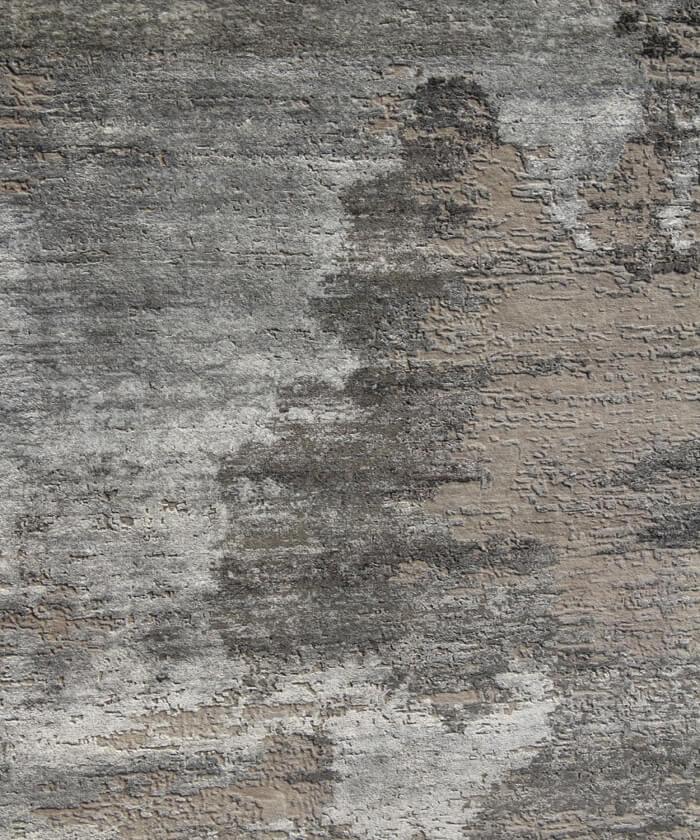 12x18 ft Hand Knotted Modern Abstract Charcoal and Silver Area Rug – Luxury Wool and Bamboo Silk Designer Rug for Living Room & Bedroom