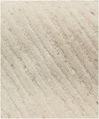 8x10 Modern Minimalist Textured Wool Hand Knotted Area Rug – Ivory & Beige Living Room Rug