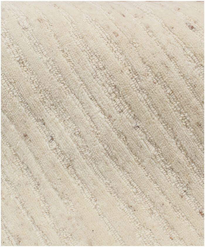 8x10 Modern Minimalist Textured Wool Hand Knotted Area Rug – Ivory & Beige Living Room Rug