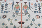 Hand-Knotted Tree of Life Wool Area Rug | Muted Sage Green & Terracotta Custom Size Rug | Handcrafted in India