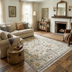 8x10 Distressed Oushak Hand-Knotted Wool Rug - Vintage Inspired
