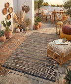 5x7 Natural Jute Area Rug , Natural Bohemian Farmhouse Rug