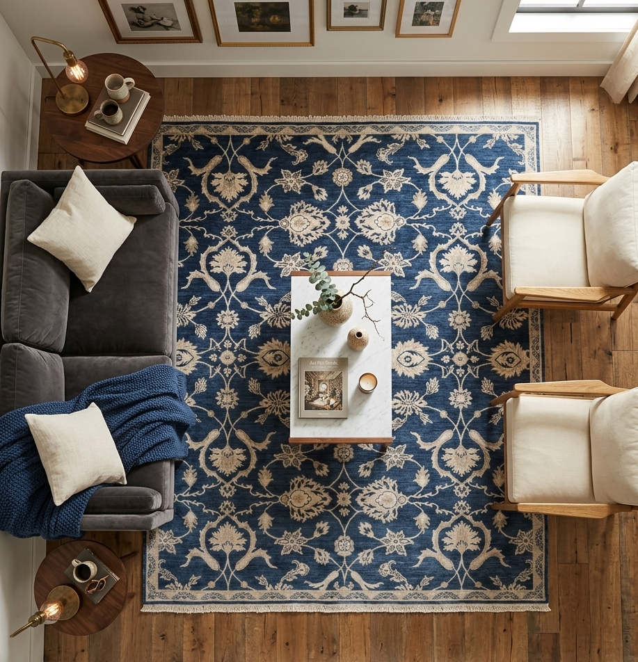 Elegant 8x10 Hand-Knotted China Blue Wool luxurious area handmade Rug
