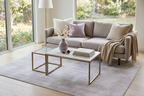 Modern Distressed Silver Handloom Rug | Wool & Bamboo Silk Blend