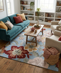 Botanical Bloom: Hand-Tufted Floral Wool Area Rug