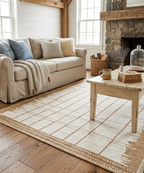 Hand Knotted Jute and Wool Rug - Hand Carved Textured Area Rug