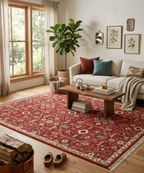 Luxury Red Persian style Hand knotted Area Rug