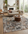 Hand-Knotted Luxury Wool & Bamboo Silk Modern Abstract Area Rug | Contemporary Designer Floor Covering for Living Room & Bedroom