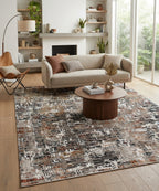 Hand-Knotted Luxury Wool & Bamboo Silk Modern Abstract Area Rug | Contemporary Designer Floor Covering for Living Room & Bedroom