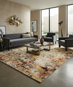 Hand-Knotted Luxury Wool & Bamboo Silk Modern Abstract Area Rug | 100 KPSI Designer Rug for Living Room & Dining Room