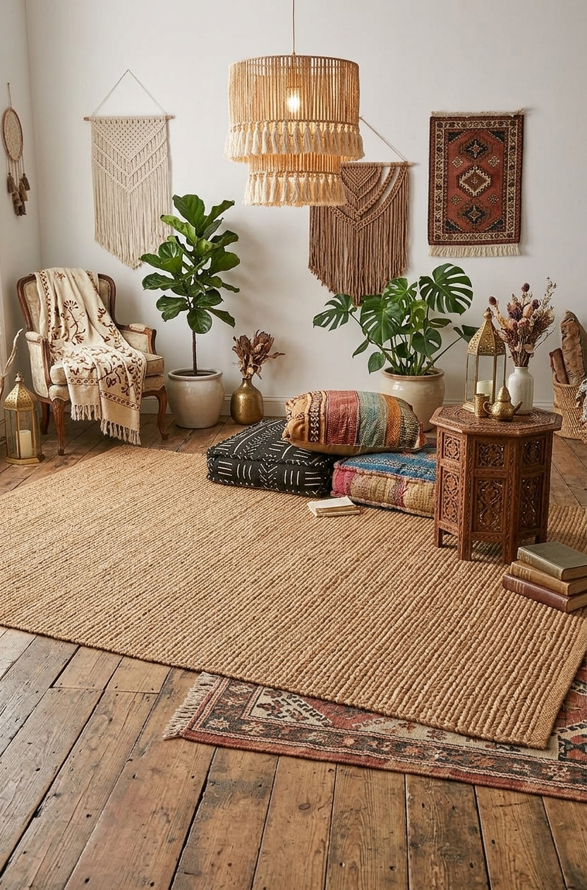 6'x9' Hand-Braided Natural Jute Area Rug