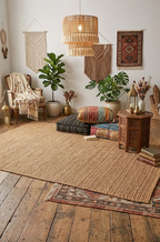 6'x9' Hand-Braided Natural Jute Area Rug