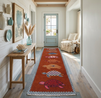 Hand-Knotted Wool Brown Turtle Runner Rug | Custom Size Hallway & Entryway Runner | Artisan Crafted (Copy)