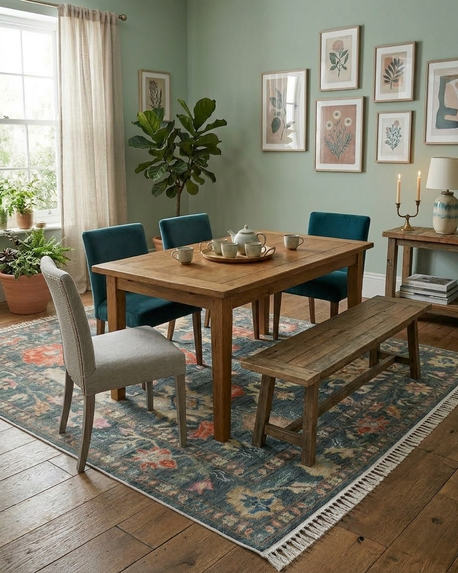 8x11 ft Charcoal Hand-Knotted Oushak Wool Rug | Custom Sizes