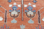 Hand-Knotted Tree of Life Wool Area Rug | Terracotta Rust & Sage Green Custom Size Rug | Handcrafted in India