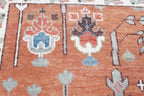 Hand-Knotted Tree of Life Wool Area Rug | Terracotta Rust & Sage Green Custom Size Rug | Handcrafted in India