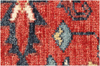 8x10 ft Hand-Knotted Wool Oushak Rug | 9x12 ft Terracotta & Slate Blue