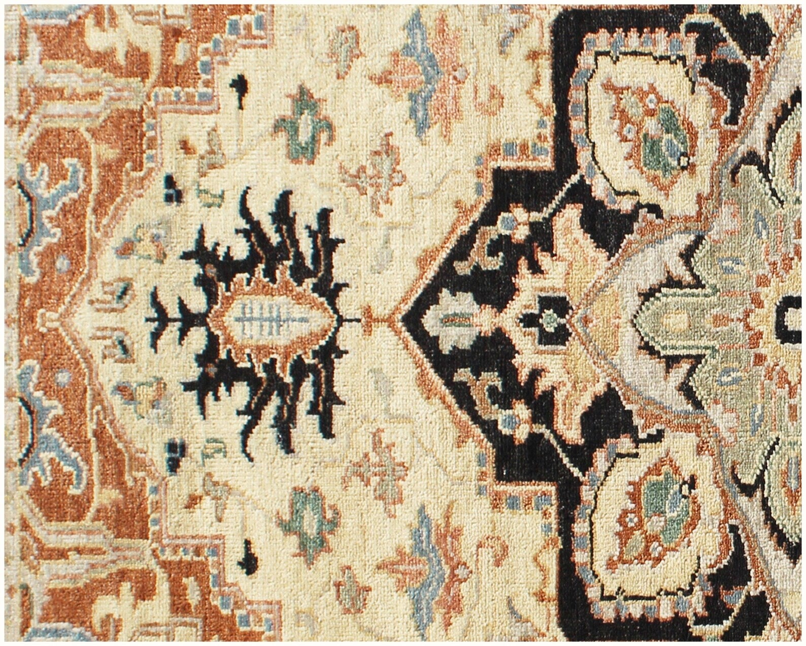 Hand-Knotted Serapi Design Wool Rug | 8x10 Traditional Persian Style