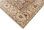 8x10 Hand-Knotted Wool Rug | Terracotta & Slate Blue Traditional Oushak