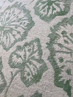 Hand Tufted Ivory Wool Rug, Green Floral Looped Pile (5X8)