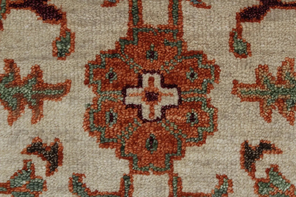 9x12 Ivory Hand Knotted Serapi Heriz Wool Rug - Large Antique Style Terracotta Area Rug