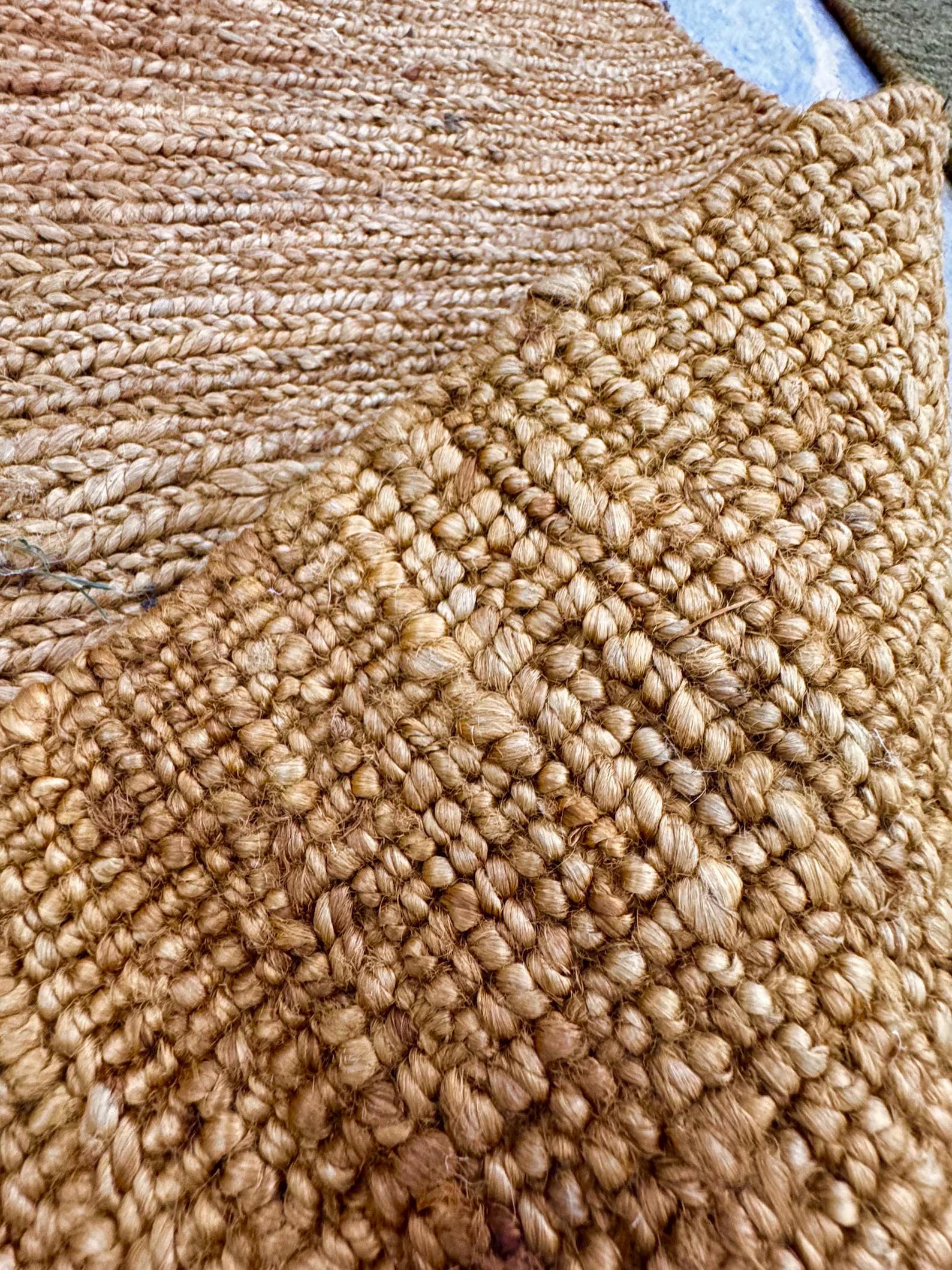 5x8 Jute Braided Rug, Natural Rustic Handwoven Area Rug