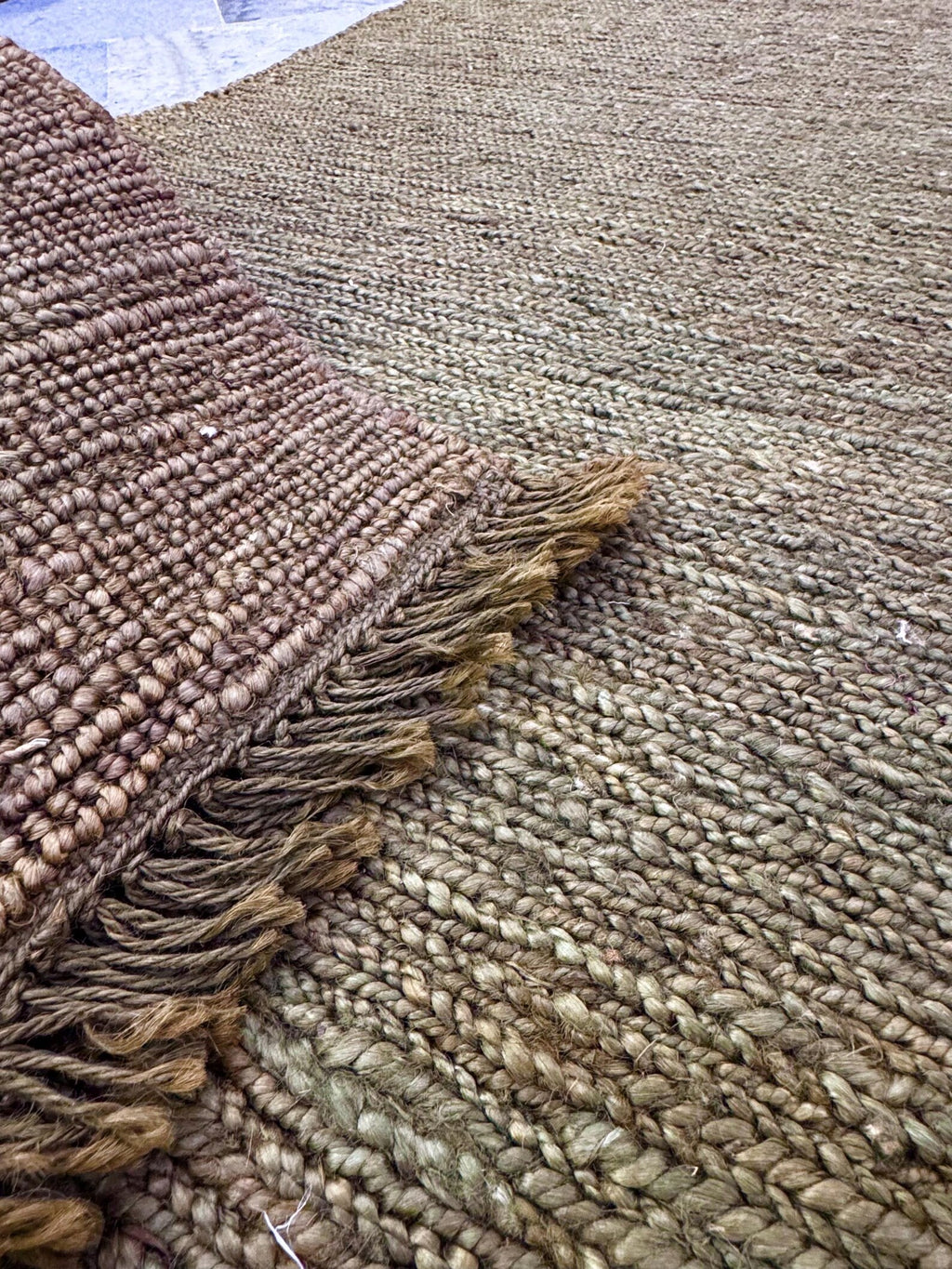 5x8 Jute Braided Rug, Natural Rustic Handwoven Area Rug
