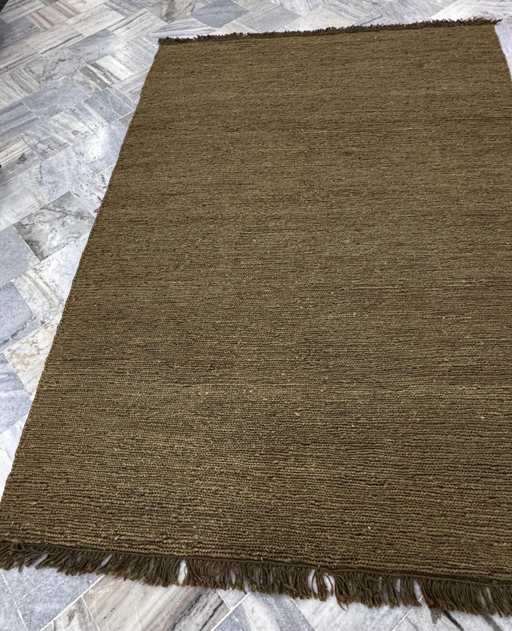 5x8 Jute Braided Rug, Natural Rustic Handwoven Area Rug