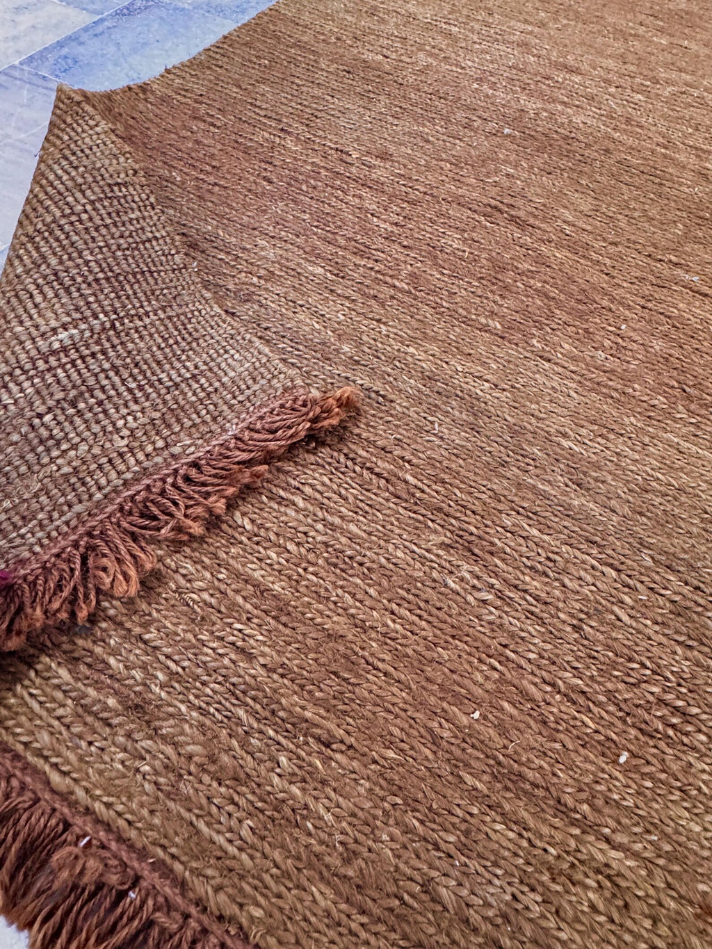 5x8 Jute Braided Rug, Natural Rustic Handwoven Area Rug
