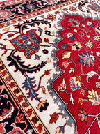 5x8 Handmade Red Persian Style Rug , Traditional Oriental Carpet