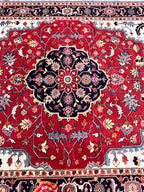 5x8 Handmade Red Persian Style Rug , Traditional Oriental Carpet