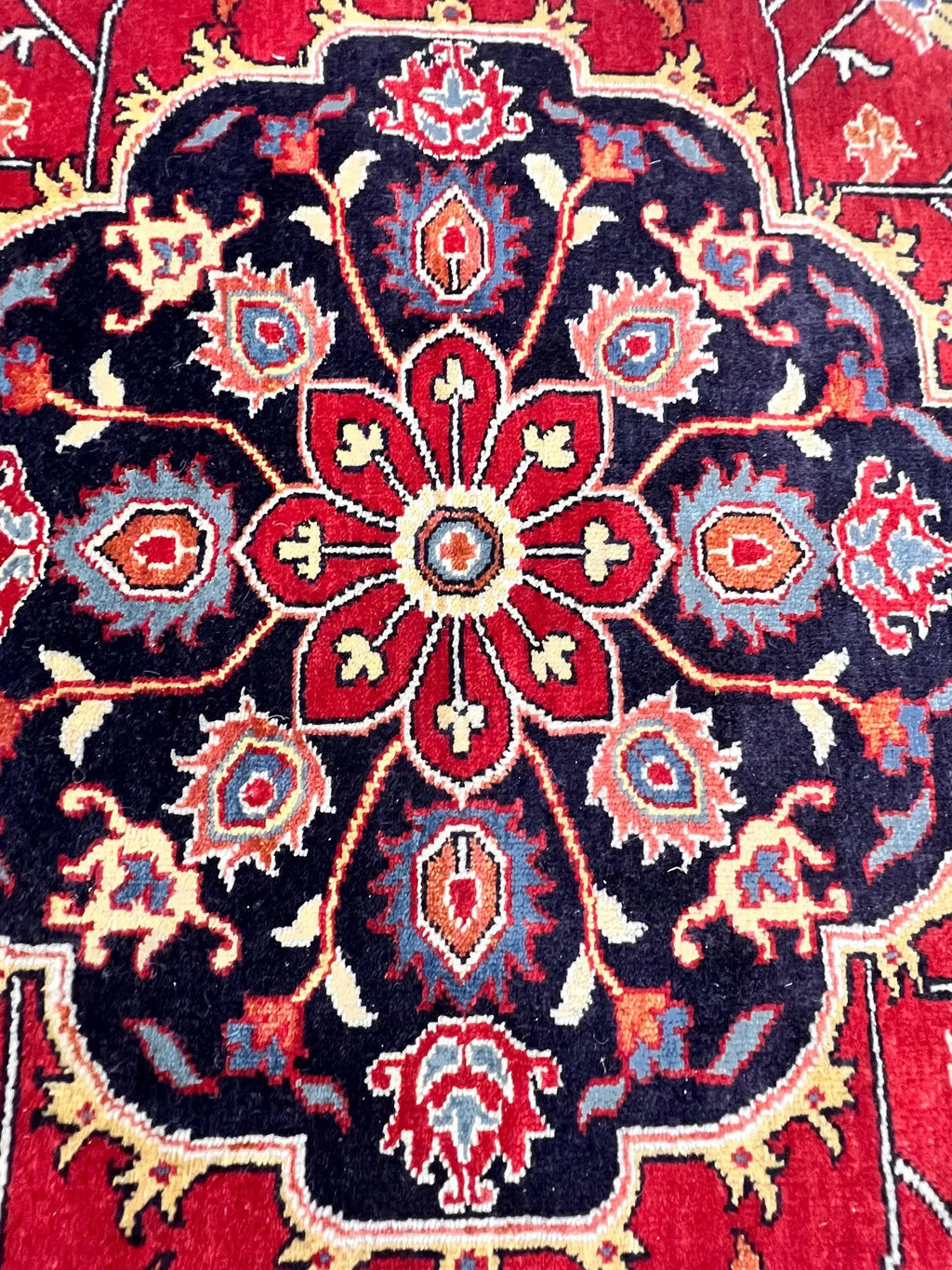 5x8 Handmade Red Persian Style Rug , Traditional Oriental Carpet