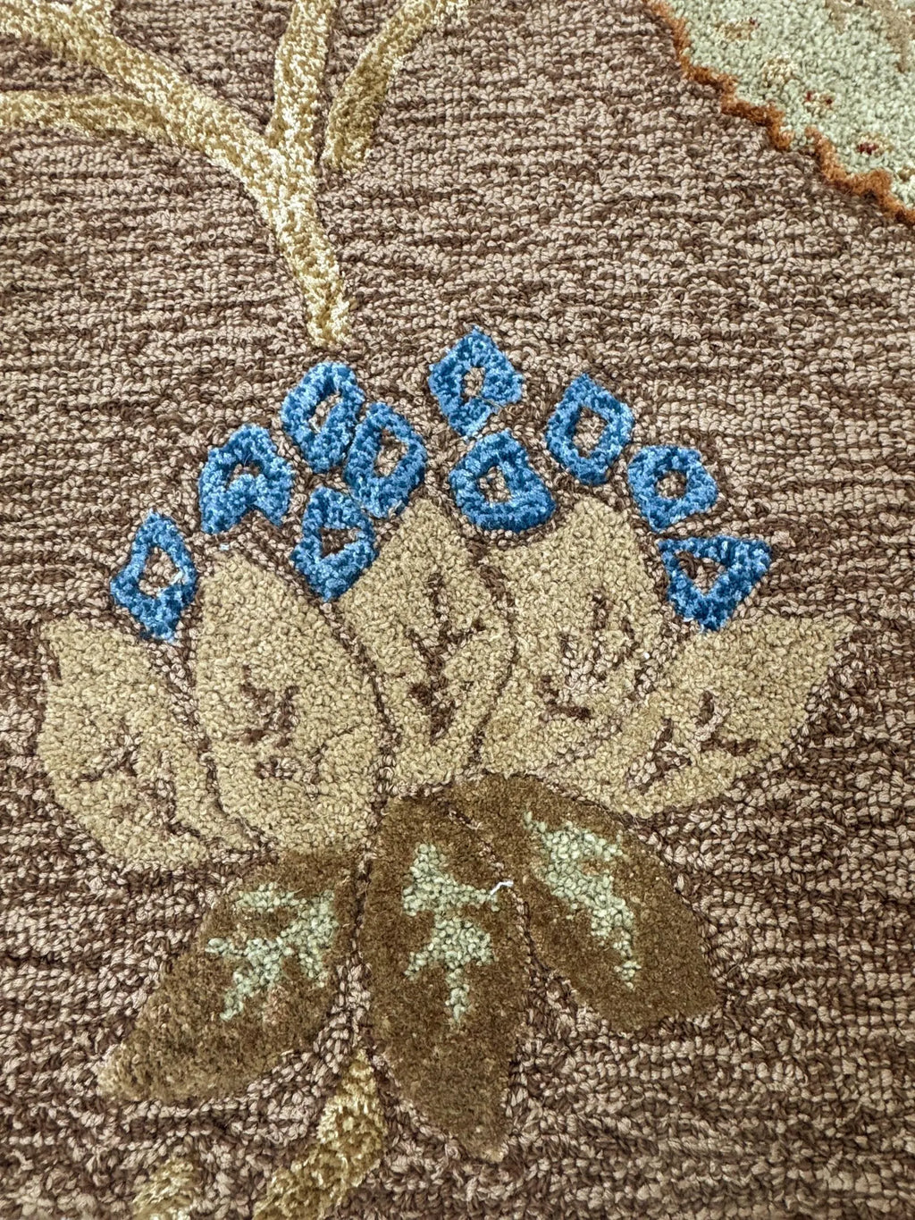 Hand-Tufted Floral Wool Rug | Earthy Terracotta & Sage | 5'x8'
