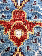8x10 Hand-Knotted Wool Rug | Blue & Rust Traditional Persian Style