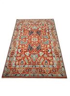 8x10 Hand-Knotted Terracotta & Sage Wool Rug