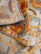 8x10 Hand-Knotted Rust & Sage Oushak Wool Rug | Modern Transitional Area Rug