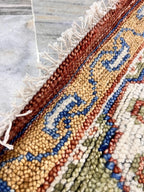 Hand-Knotted Mamluk Style 8x10 Rug, Deep Red, Blue & Gold Accent Oriental Carpet