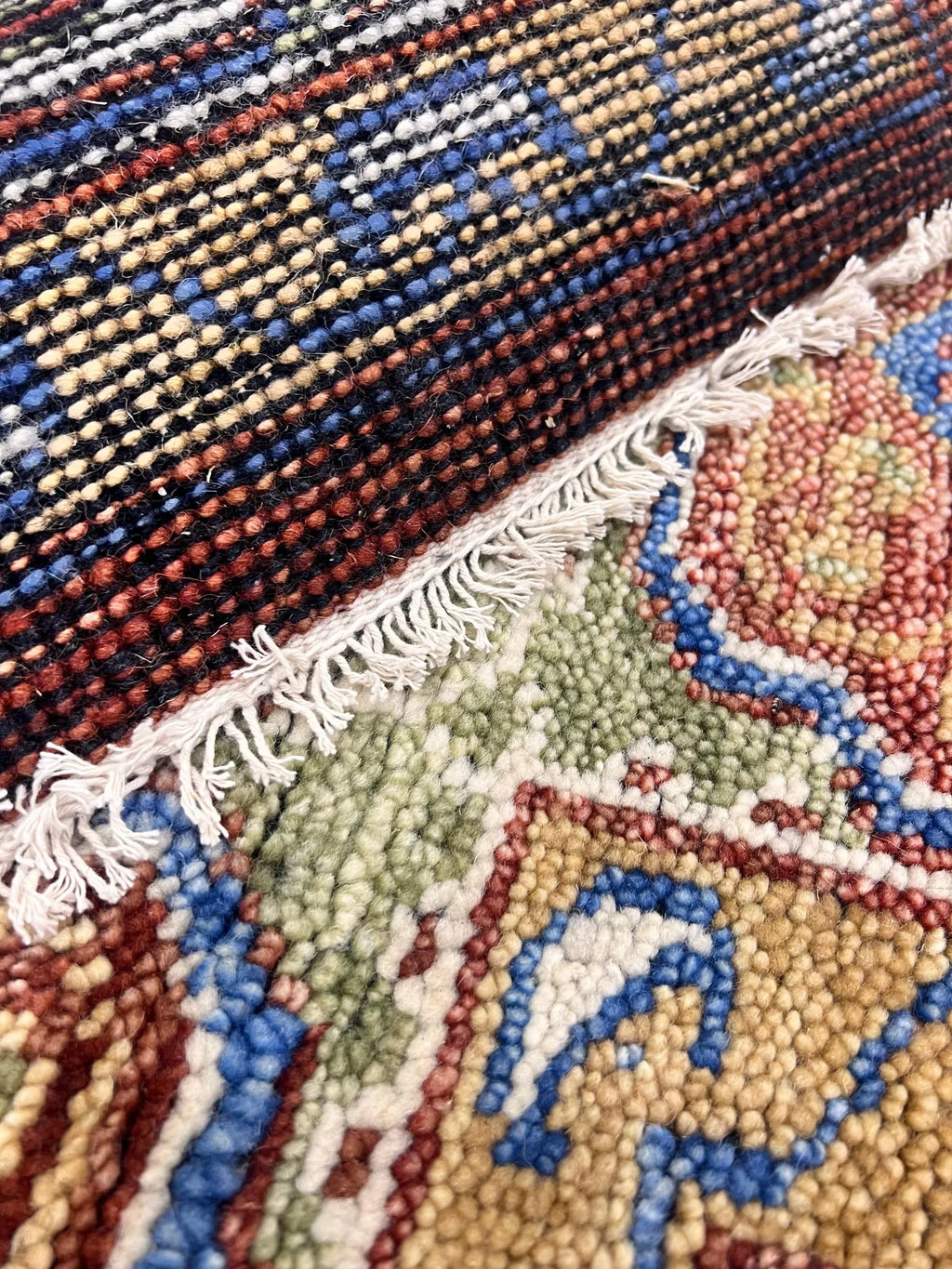 Hand-Knotted Mamluk Style 8x10 Rug, Deep Red, Blue & Gold Accent Oriental Carpet
