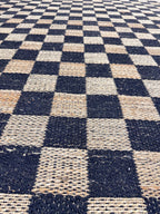 6x8 Natural Classic Checkered Jute Area Rug