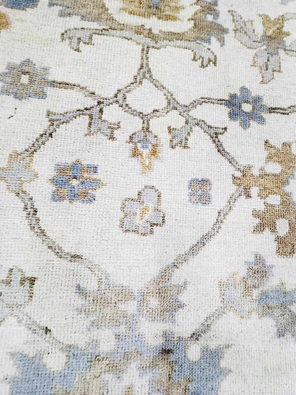8x10 Distressed Oushak Hand-Knotted Wool Rug - Vintage Inspired