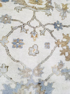 8x10 Distressed Oushak Hand-Knotted Wool Rug - Vintage Inspired
