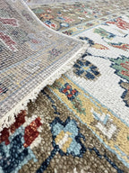 8x10 Vintage-Inspired Hand-Knotted Oushak Wool Rug | Earthy Sage & Terracotta
