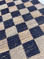 6x8 Natural Classic Checkered Jute Area Rug