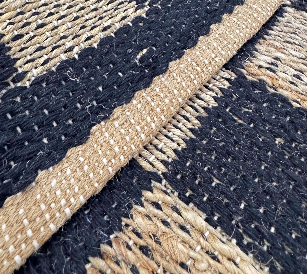 6x8 Natural Classic Checkered Jute Area Rug
