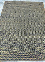 5x8 Natural Jute Diamond Pattern Area Rug