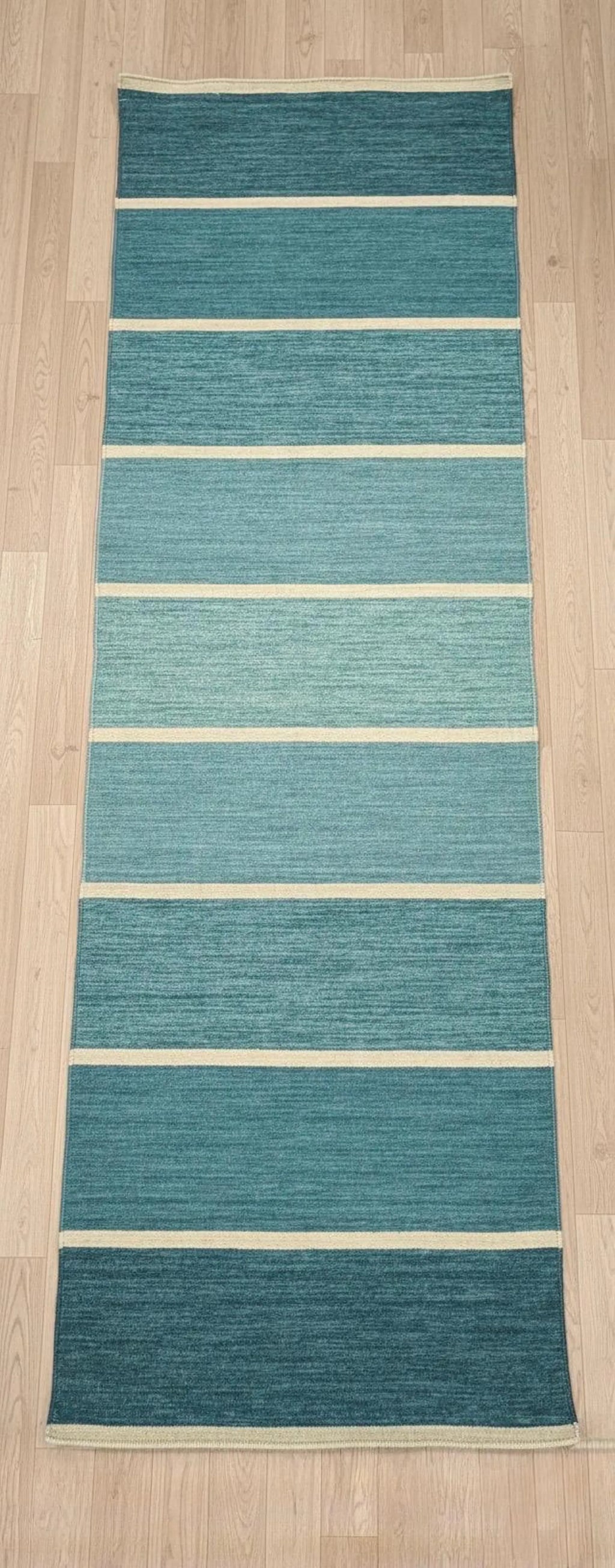 2.6x8 Flatweave wool Runner Rug, Long Hallway Accent, Coastal Decor,  Kitchen hallway rug Bohemian Style